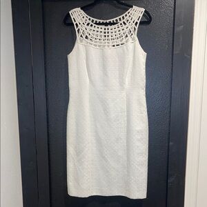 Antonio Milani Elegant White Sleeveless Dress Women’s 8 NWOT